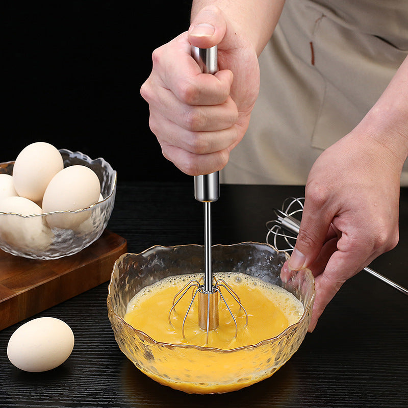 Batidora de huevos manual de acero inoxidable
