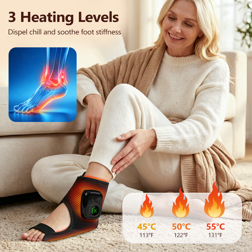 Masajeador de tobillo con bolsa de aire y terapia de calor.
