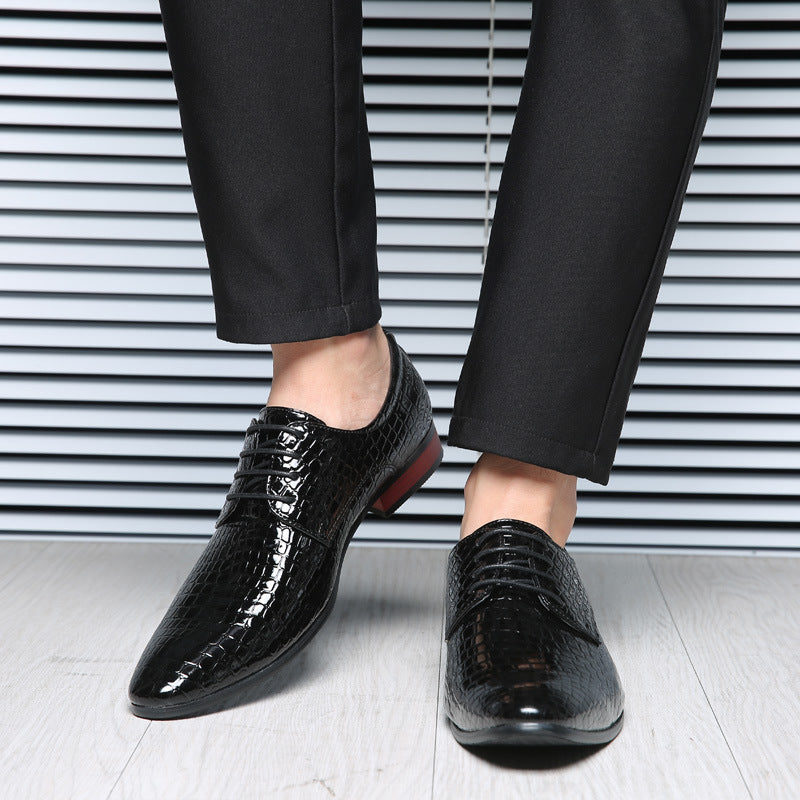 Zapatos de cuero de punta para hombre
