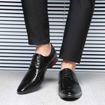 Zapatos de cuero de punta para hombre