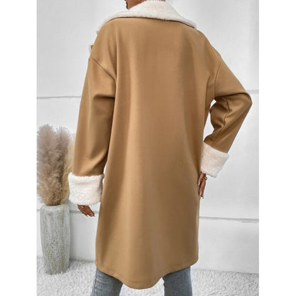 Abrigo de invierno para mujer de mezcla de lana