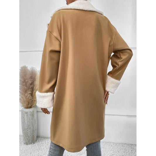 Abrigo de invierno para mujer de mezcla de lana
