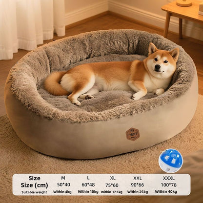 Cama aislante para mascotas con juguete