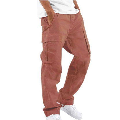 Pantalones cargo para hombre con cintura ajustable