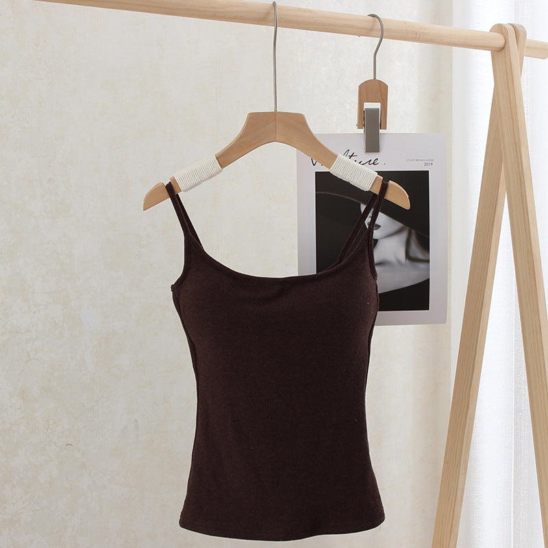 Women's Removable Chest Pad Backless Vest