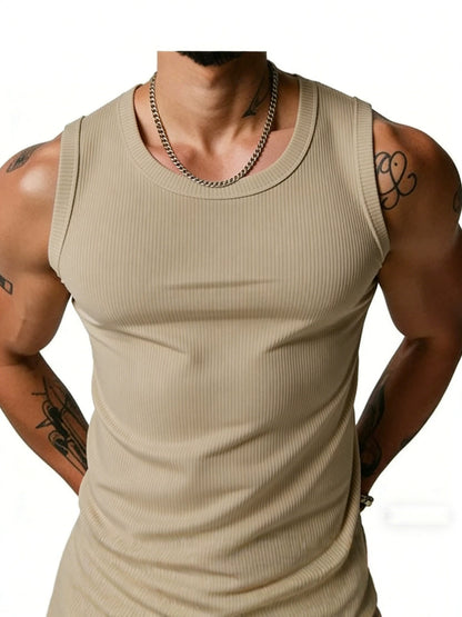 Camiseta sin mangas ajustada para hombre