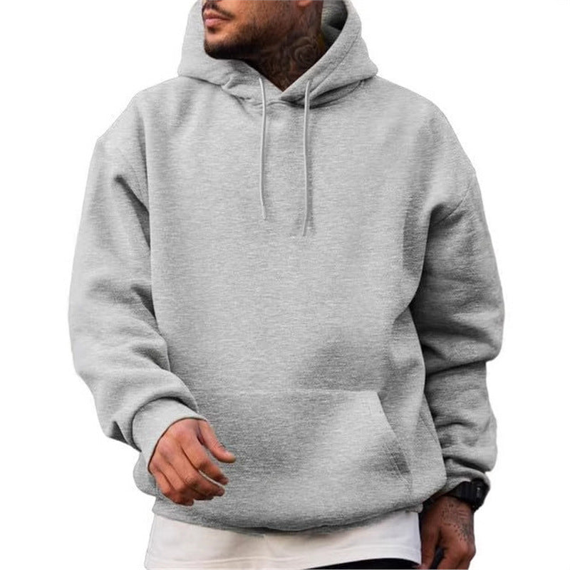 Sudadera de color liso estilo americano con capucha