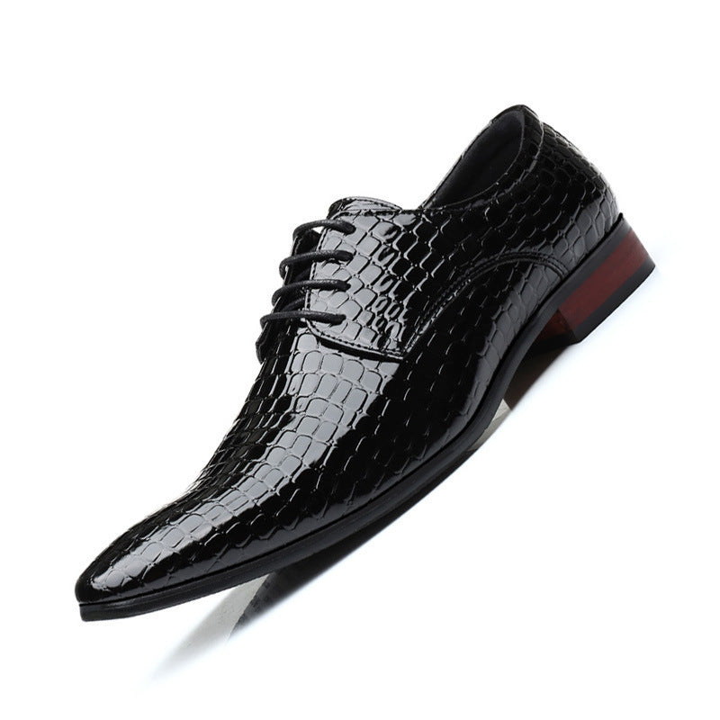 Zapatos de cuero de punta para hombre
