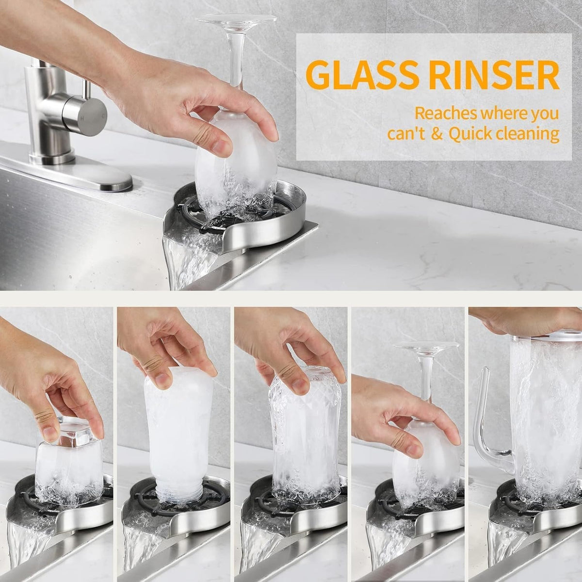 Pulverizador de vaso para lavado con agua a presión
