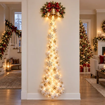 Lámpara de pared con diseño de rastro mágico navideño