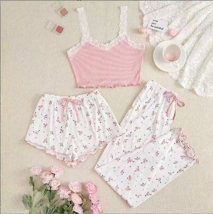 Conjunto de pijama floral para mujer