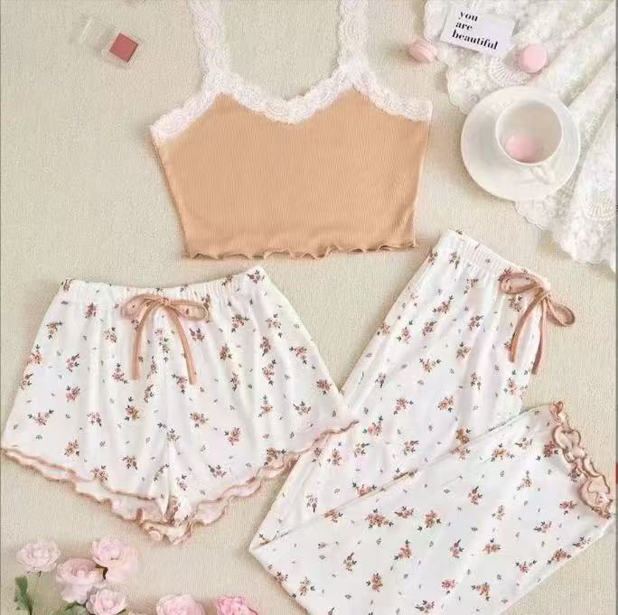 Conjunto de pijama floral para mujer