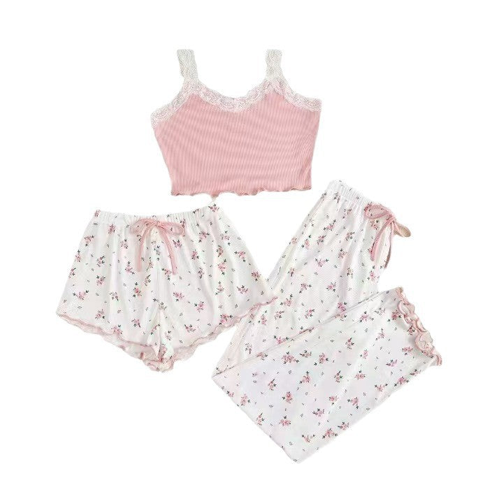 Conjunto de pijama floral para mujer