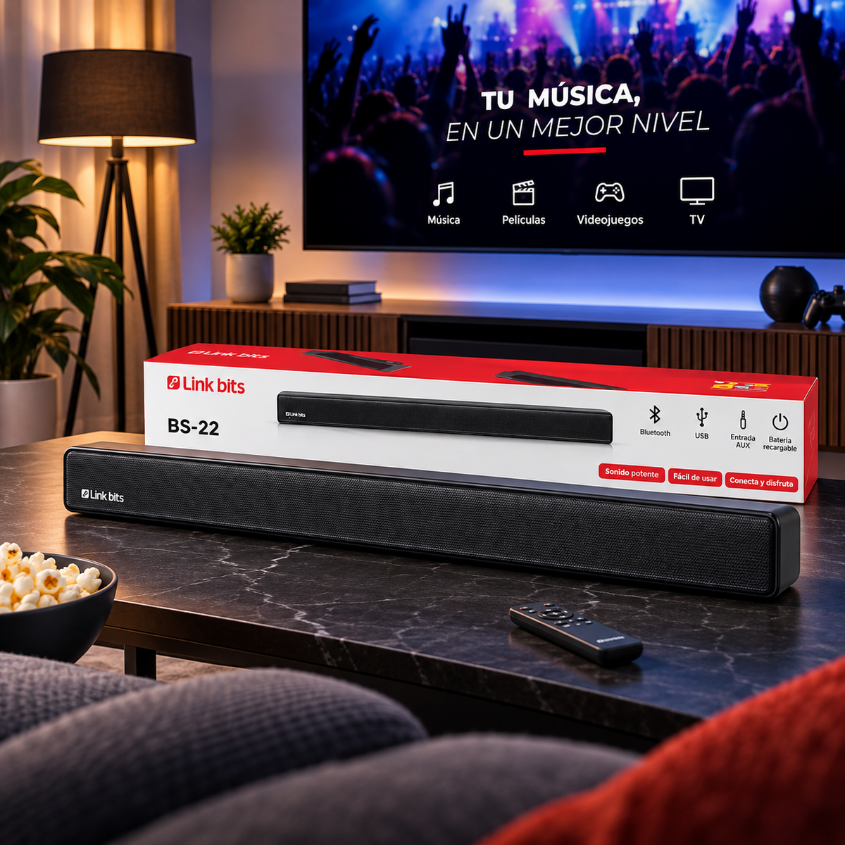 Barra de Sonido Link Bits BS-22 de 16W