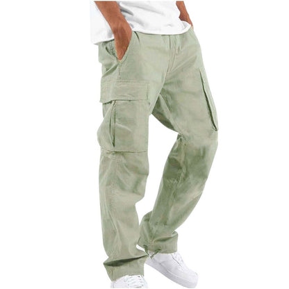 Pantalones cargo para hombre con cintura ajustable