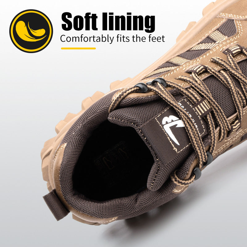 Zapatos de trabajo de seguridad transpirables con puntera de acero para hombre