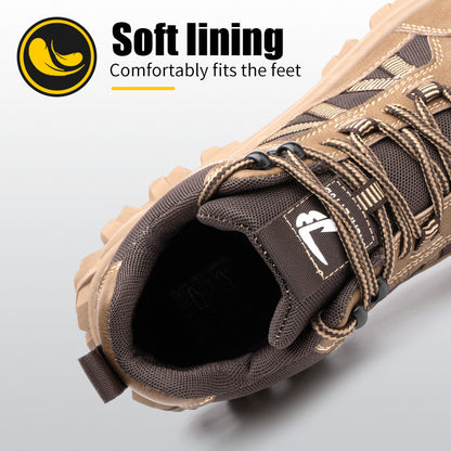 Zapatos de trabajo de seguridad transpirables con puntera de acero para hombre