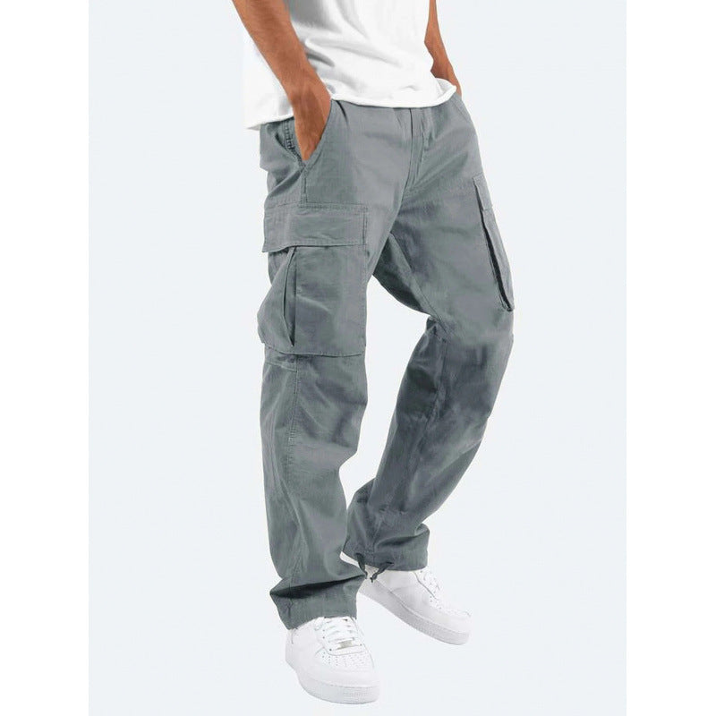 Pantalones cargo para hombre con cintura ajustable