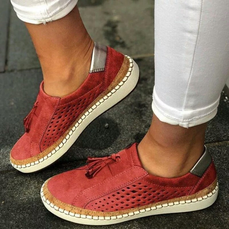 Zapatos casuales con borlas estilo coreano para mujer