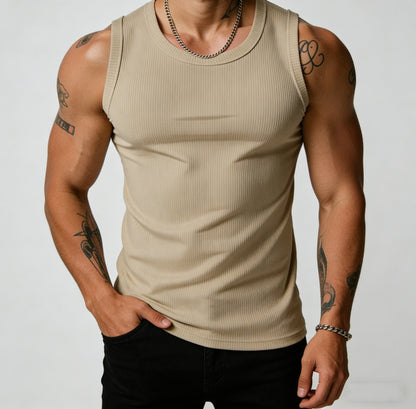 Camiseta sin mangas ajustada para hombre
