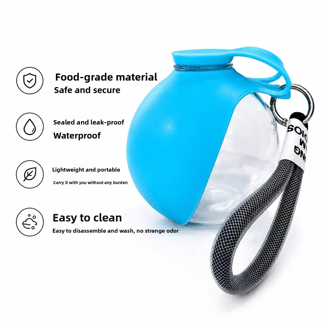Botella de agua plegable para mascotas