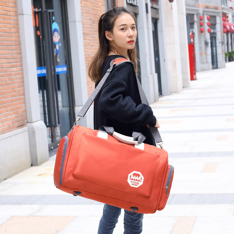 Bolsa de viaje impermeable de gran capacidad con compartimento para zapatos.