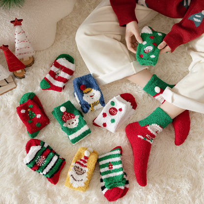 Calcetines térmicos navideños de forro polar