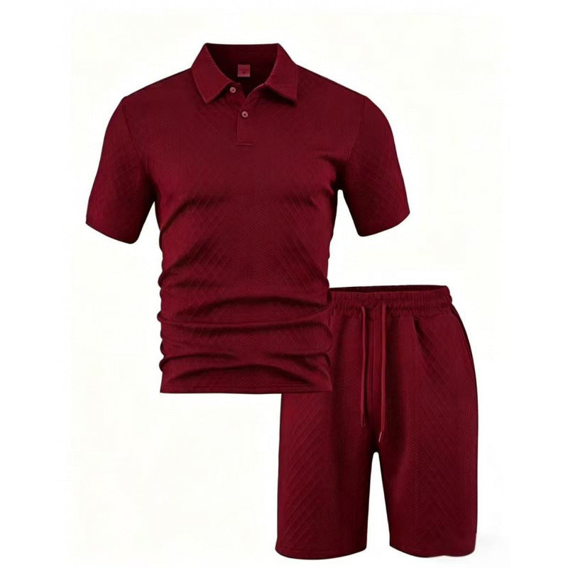 Camiseta de manga corta de jacquard para hombre