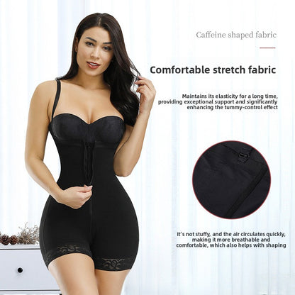 Faja moldeadora de talle alto con tirantes ajustables que realza los glúteos.