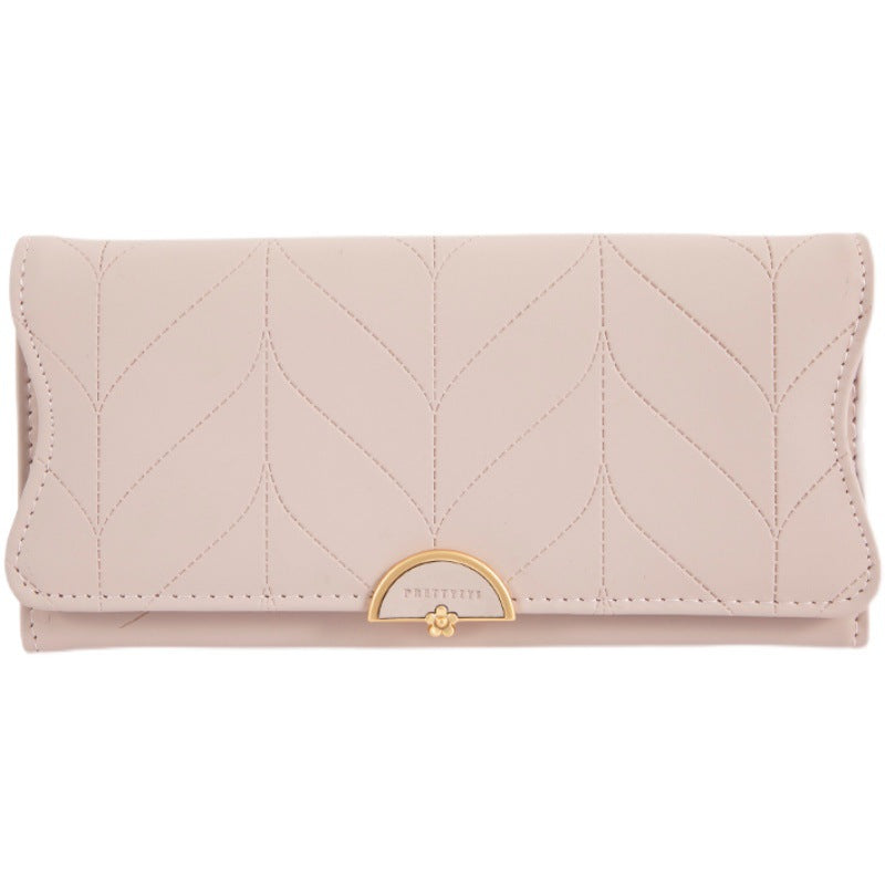 Cartera larga para mujer, monedero, bolso de mano