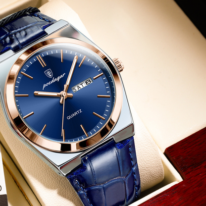 Reloj de cuarzo ultrafino para hombre