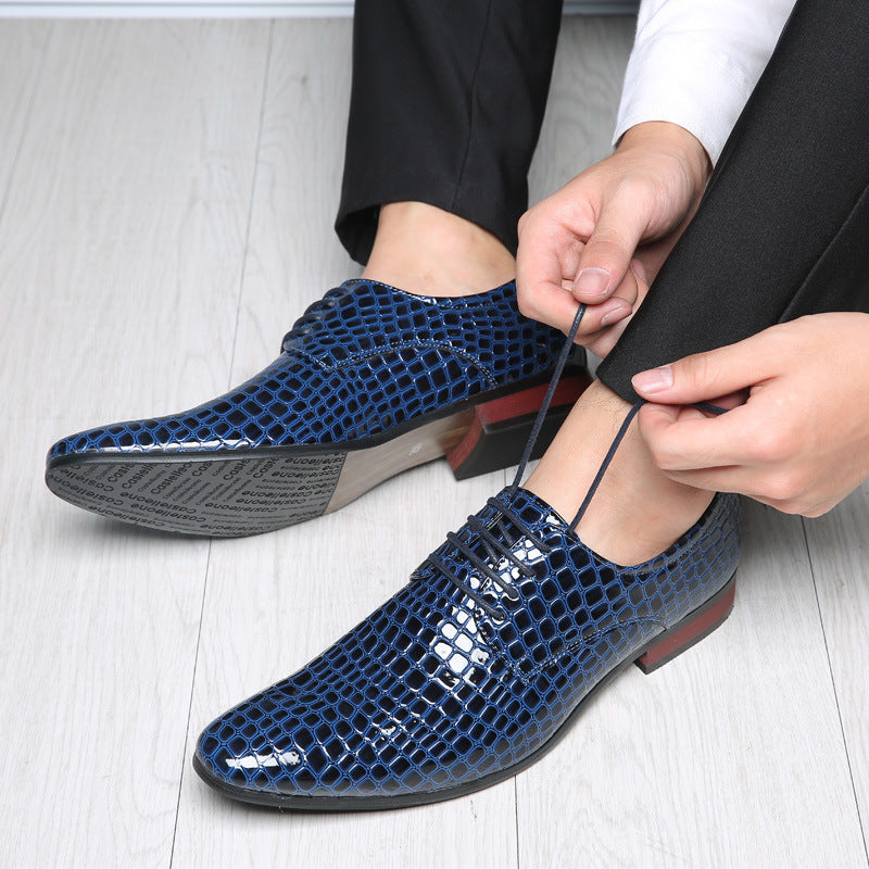 Zapatos de cuero de punta para hombre