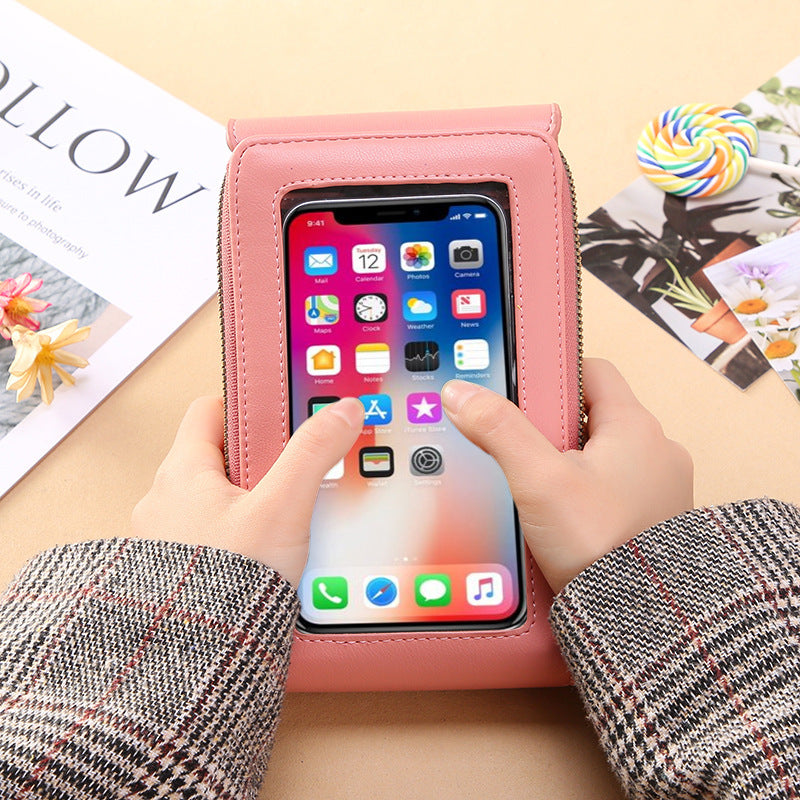Bolso bandolera para teléfono con pantalla táctil