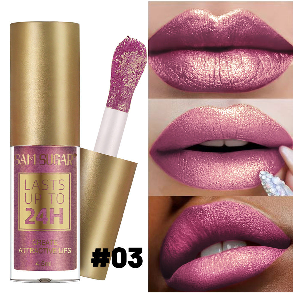 Labial metálico de 6 colores de Sam Sugar