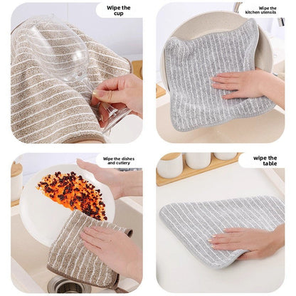 Thickened kitchen disinfectant absorbent dishwashing rags