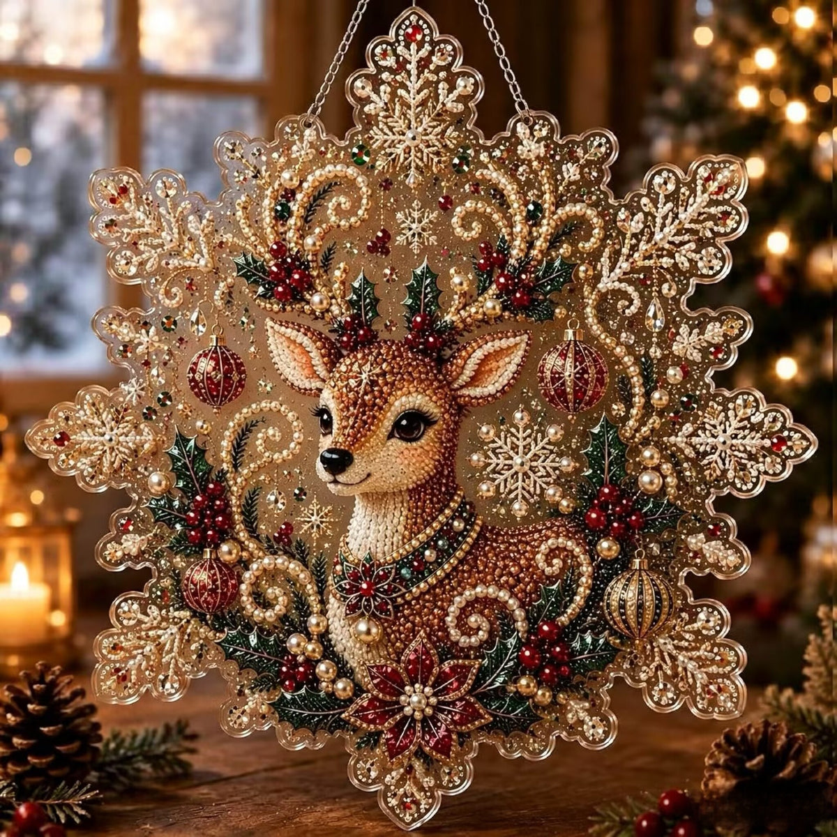 5D Diamond Painting Christmas Ornament