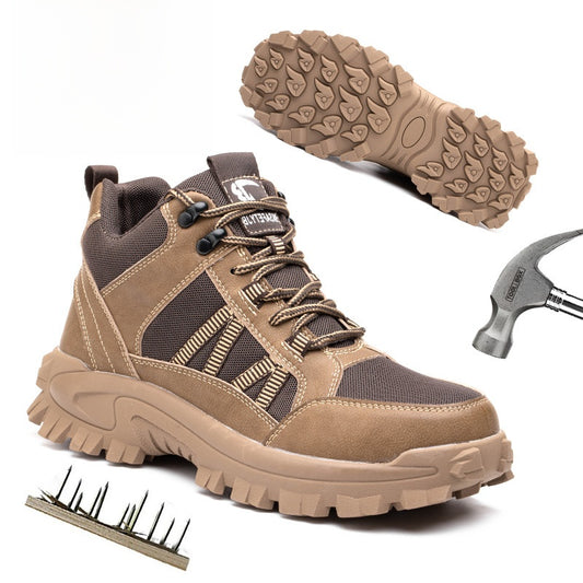 Zapatos de trabajo de seguridad transpirables con puntera de acero para hombre
