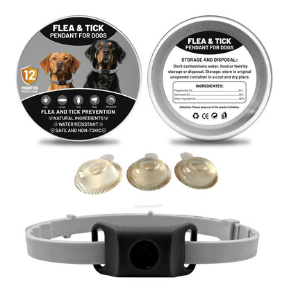 Collar repelente de mascotas ajustable de silicona con aceite esencial