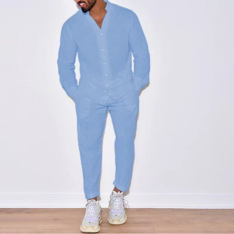 Conjunto de dos piezas de pants informal para caballero