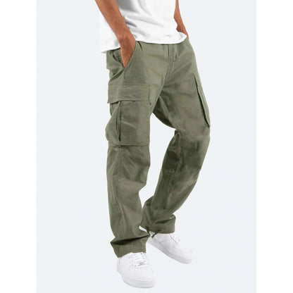 Pantalones cargo para hombre con cintura ajustable