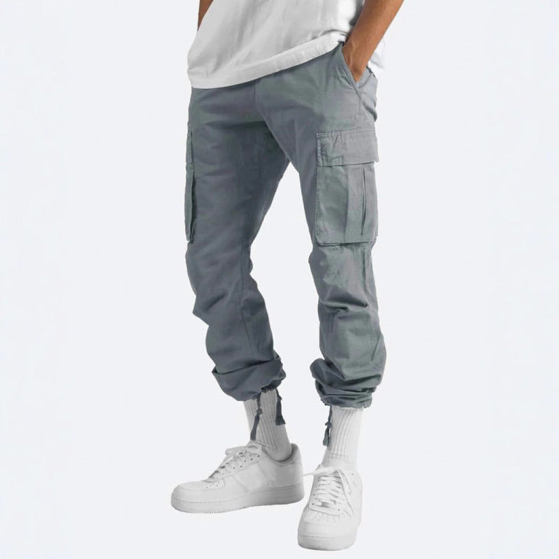Pantalones cargo para hombre con cintura ajustable