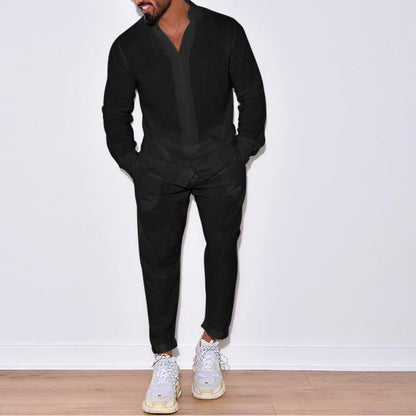 Conjunto de dos piezas de pants informal para caballero