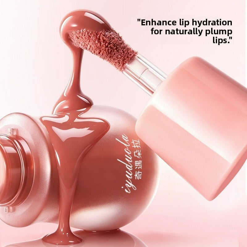 Brillo labial voluminizador con brillo espejo