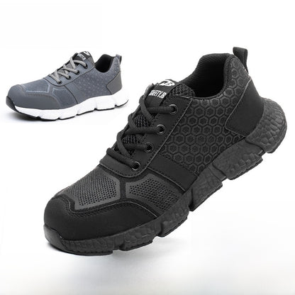 Zapatos de trabajo de seguridad transpirables con puntera de acero para hombre