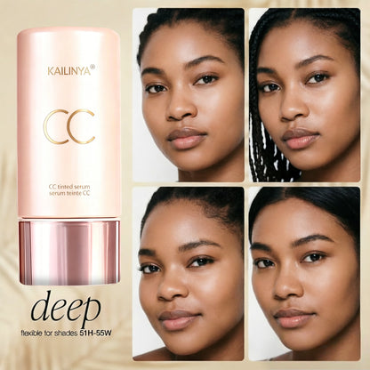 Base de maquillaje líquida que cambia de color, corrector ligero, sérum CC que ajusta el color