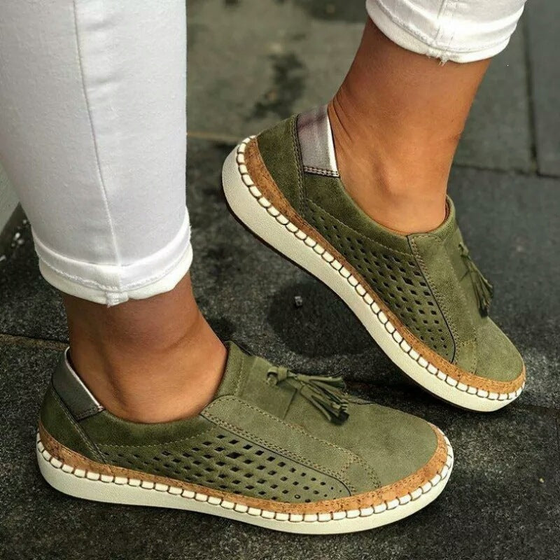 Zapatos casuales con borlas estilo coreano para mujer