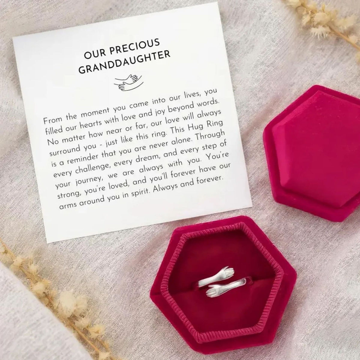 Anillo de moda Double Hug
