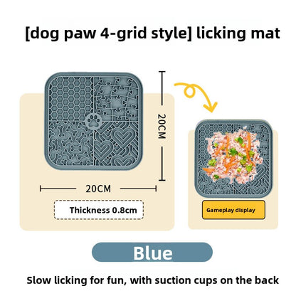 Alfombrilla de silicona para lamer perros, alfombrilla para lamer mascotas, comedero de alimentación lenta.