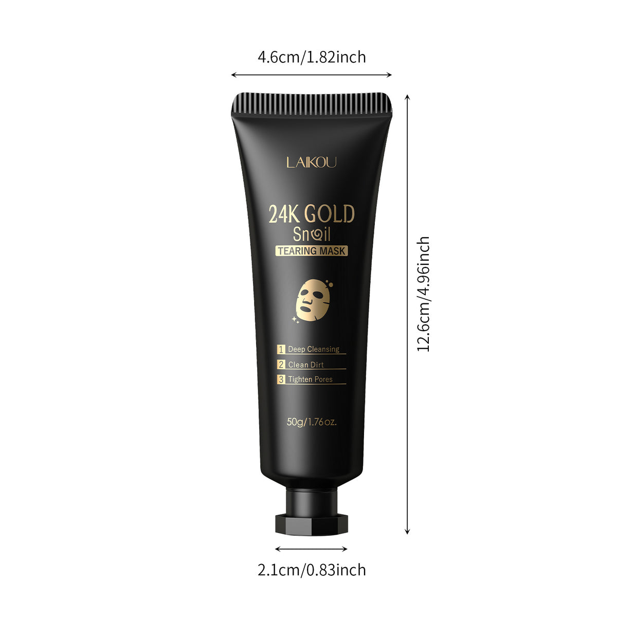 Mascarilla para puntos negros con laminas de oro