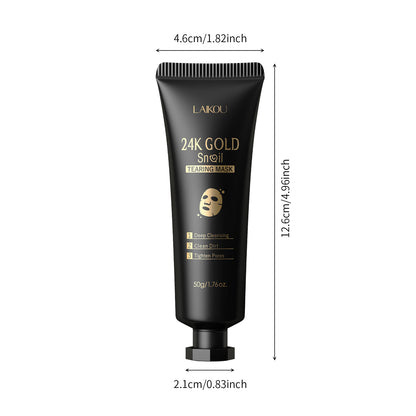 Mascarilla para puntos negros con laminas de oro